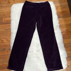 Talbots vintage heritage‎ velvet wide leg purple pants size 6